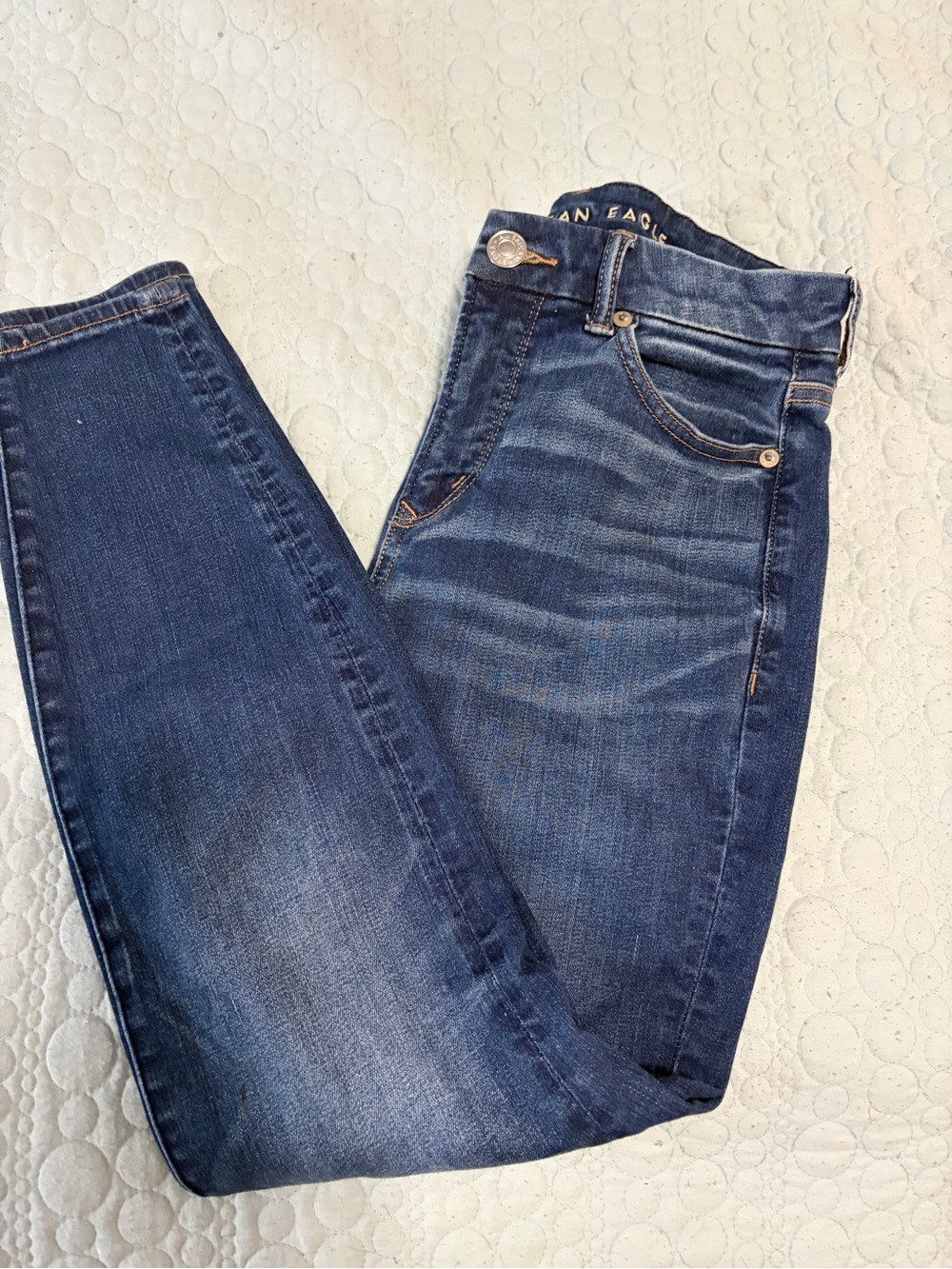 American Eagle Outfitters Women's Navy Blue Skinny Jeans